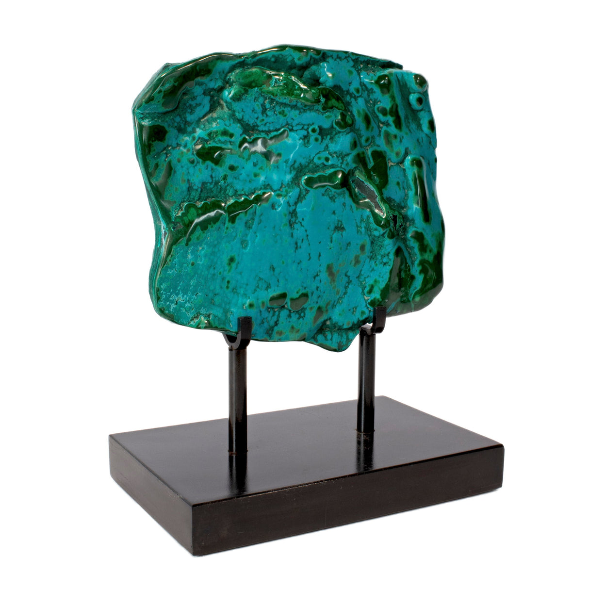Chrysocolla Malachite on Custom Stand - Polished on Lucite Stand