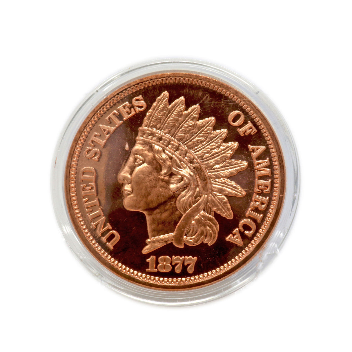 .999 Pure 1oz Copper Coin Collectable - Liberty in Chief Headdress