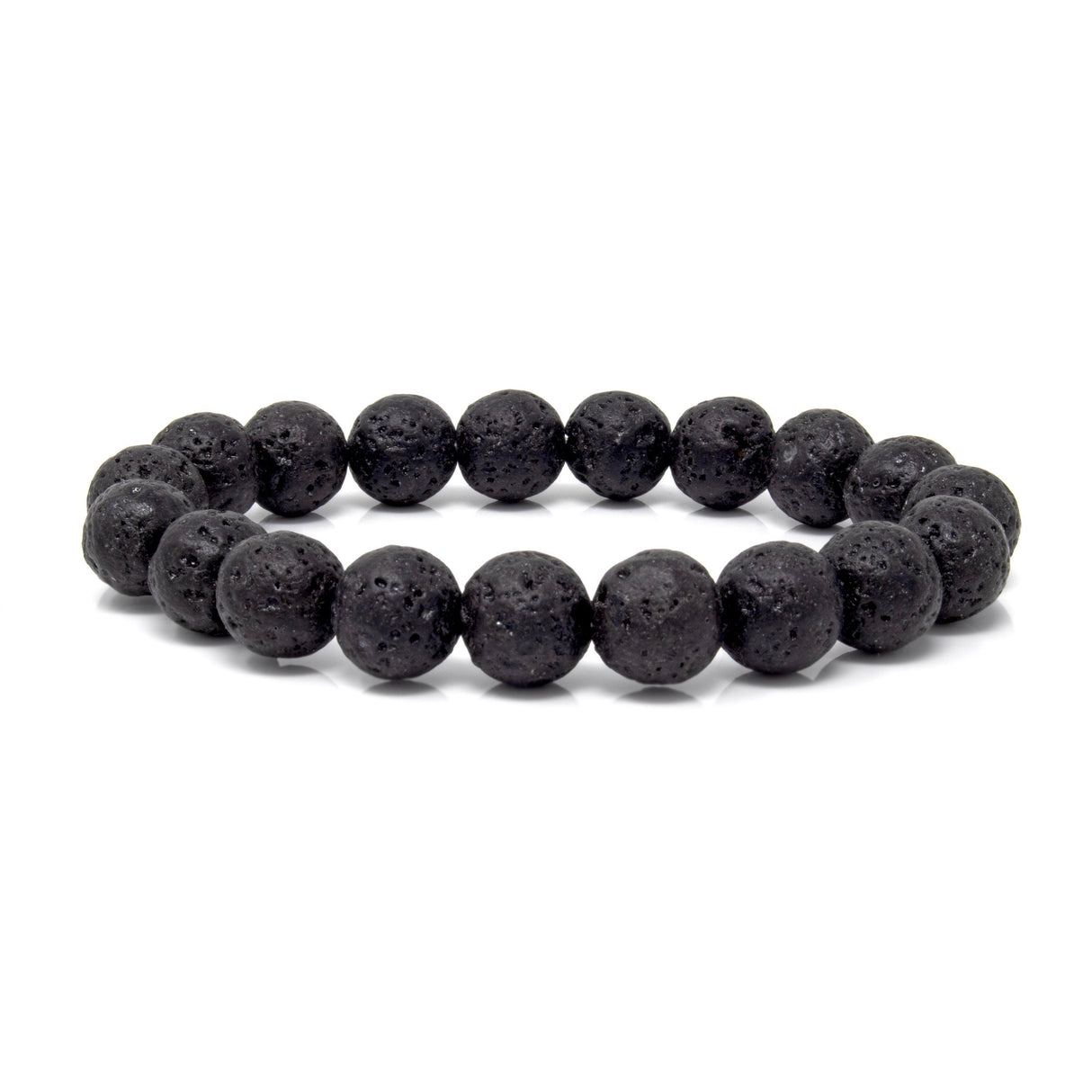 Lava Beaded Bracelet 10mm Rounds