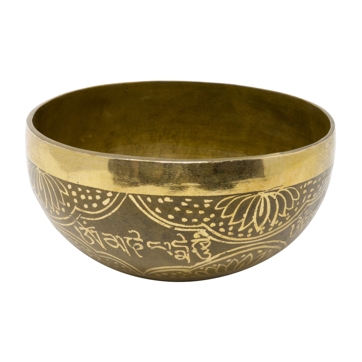 Brass Singing Bowl - Fatima Hand 6" with Wooden Striker