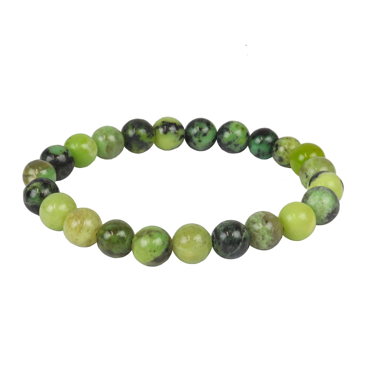 Chrysoprase Beaded Bracelet 8mm Rounds
