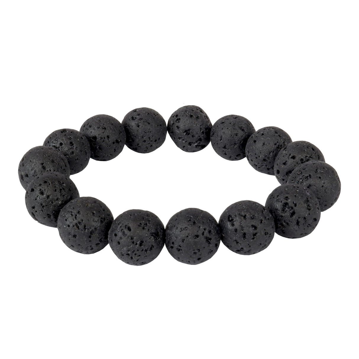 Lava Beaded Bracelet 12mm Rounds