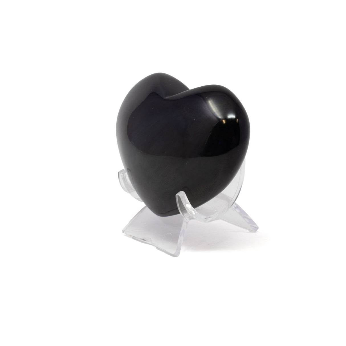 Rainbow Obsidian Heart on Lucite Stand