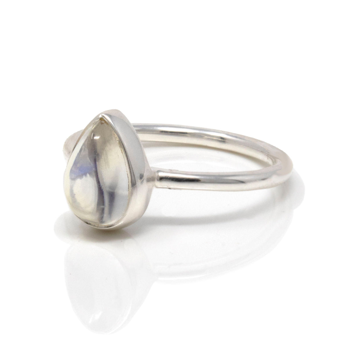 Rainbow Moonstone Ring - Drop Size 8