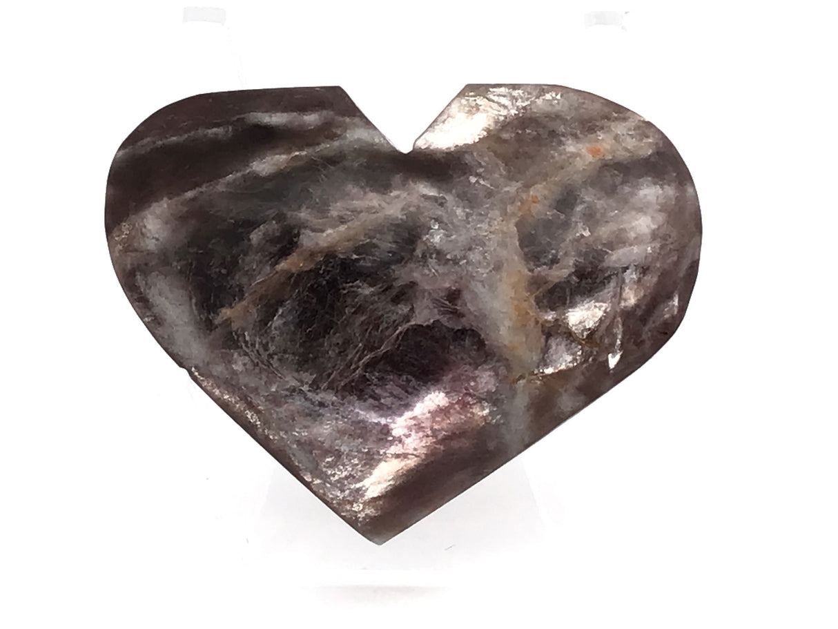 A+ Lepidolite Heart on Lucite Stand