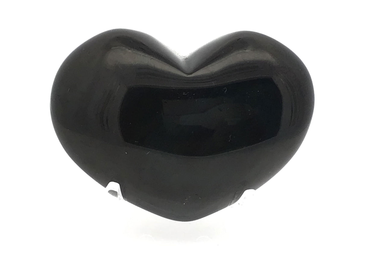 Rainbow Obsidian Heart on Lucite Stand