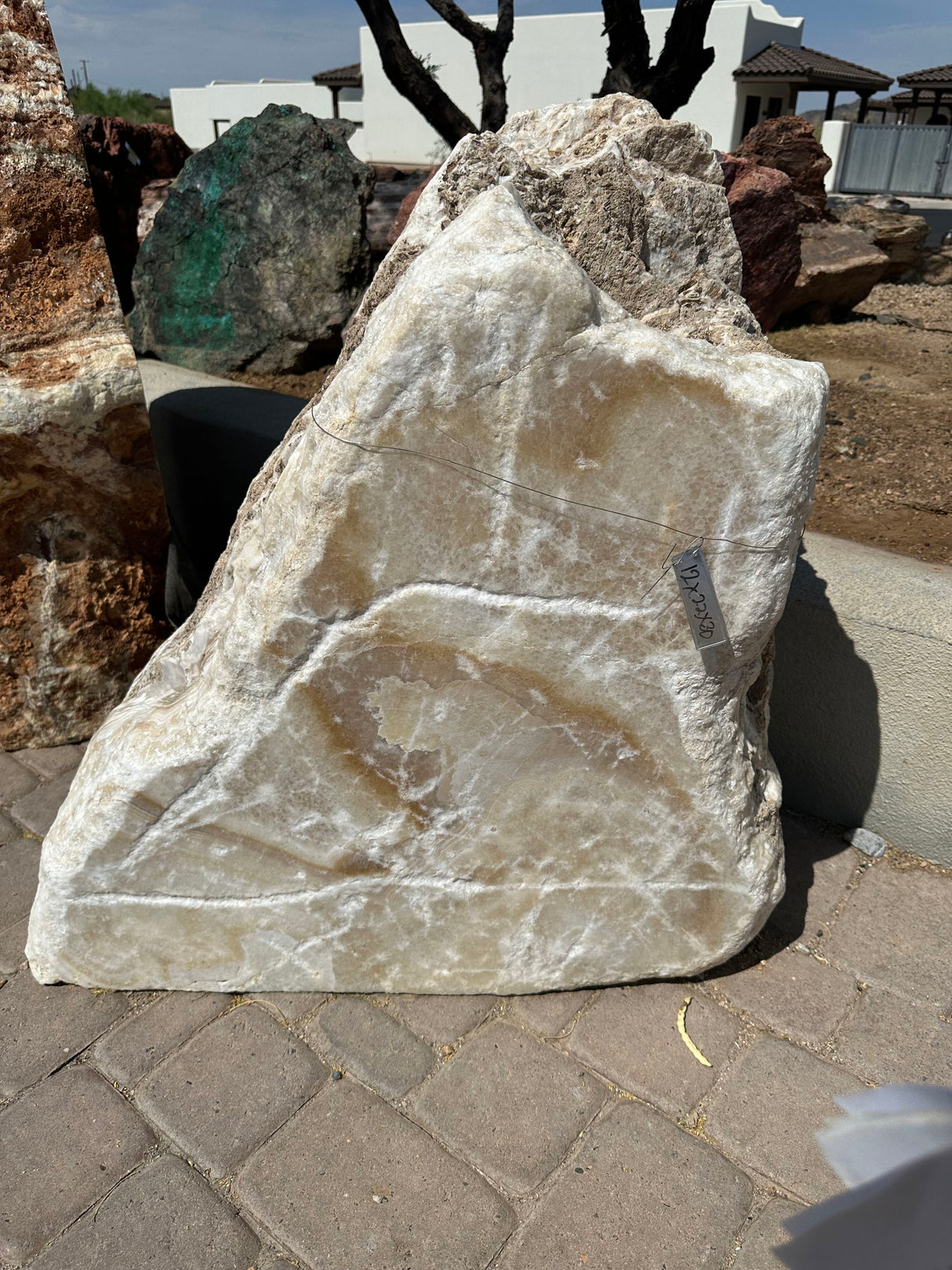 Meil Banded Fossil Onyx Fountain - Mountainous Shape
