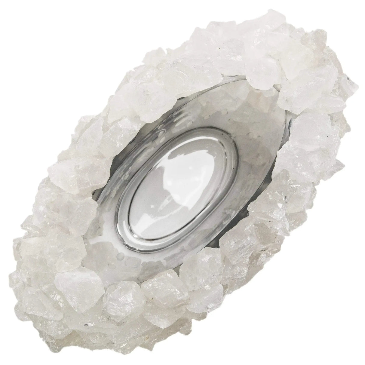 Clear Quartz Gemstone Vase - Oval
