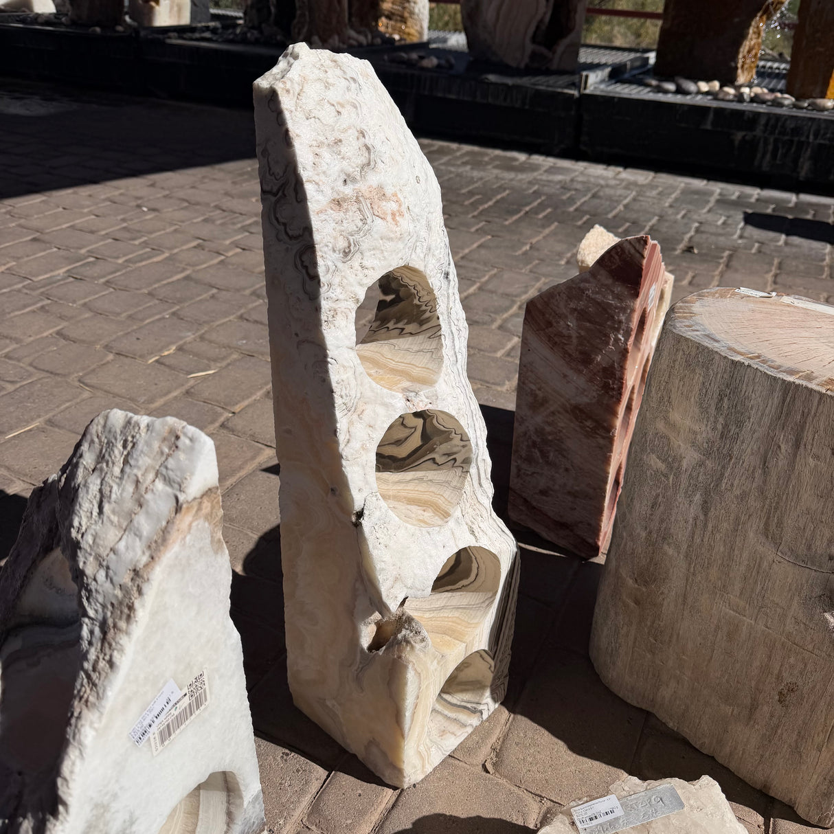Rustic Onyx Wine Rack with 4 Holes