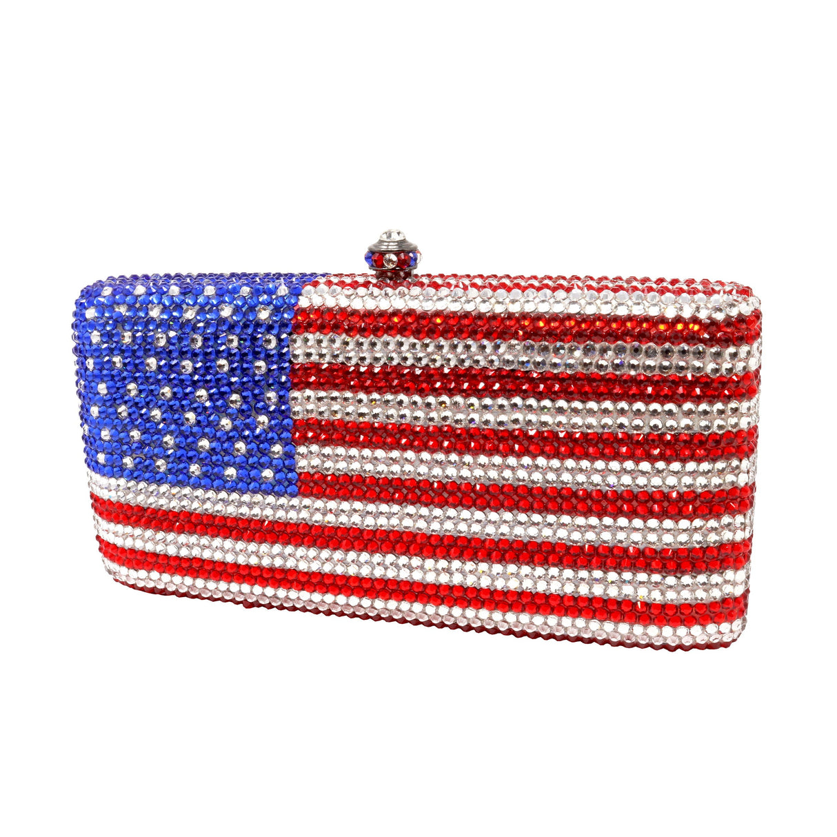 American Flag Crystal Purse with Chain