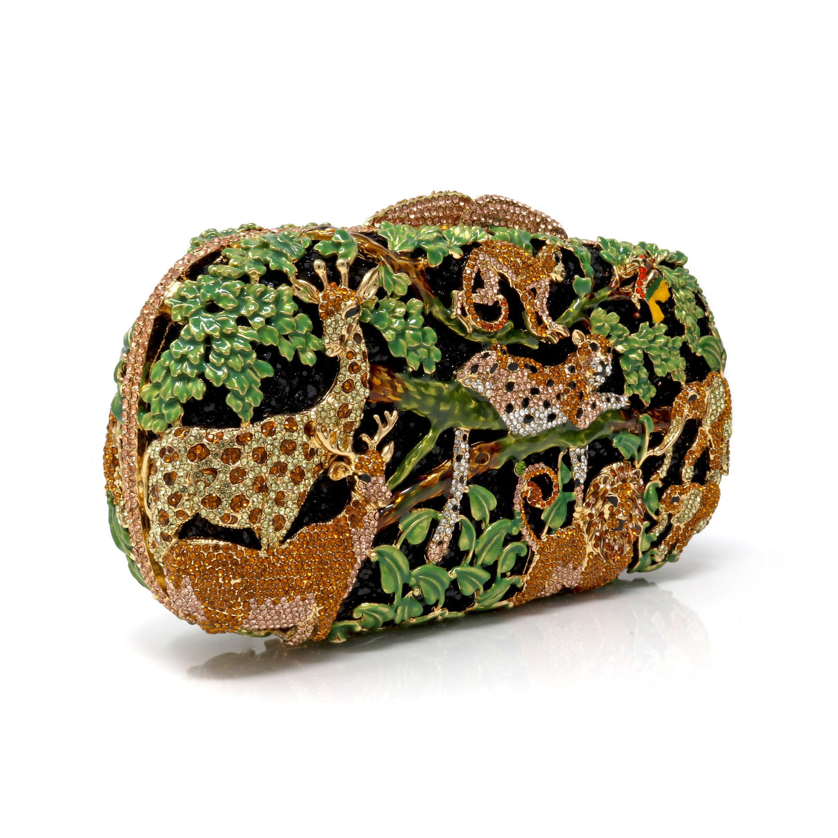 Safari Jungle Crystal Purse with Chain