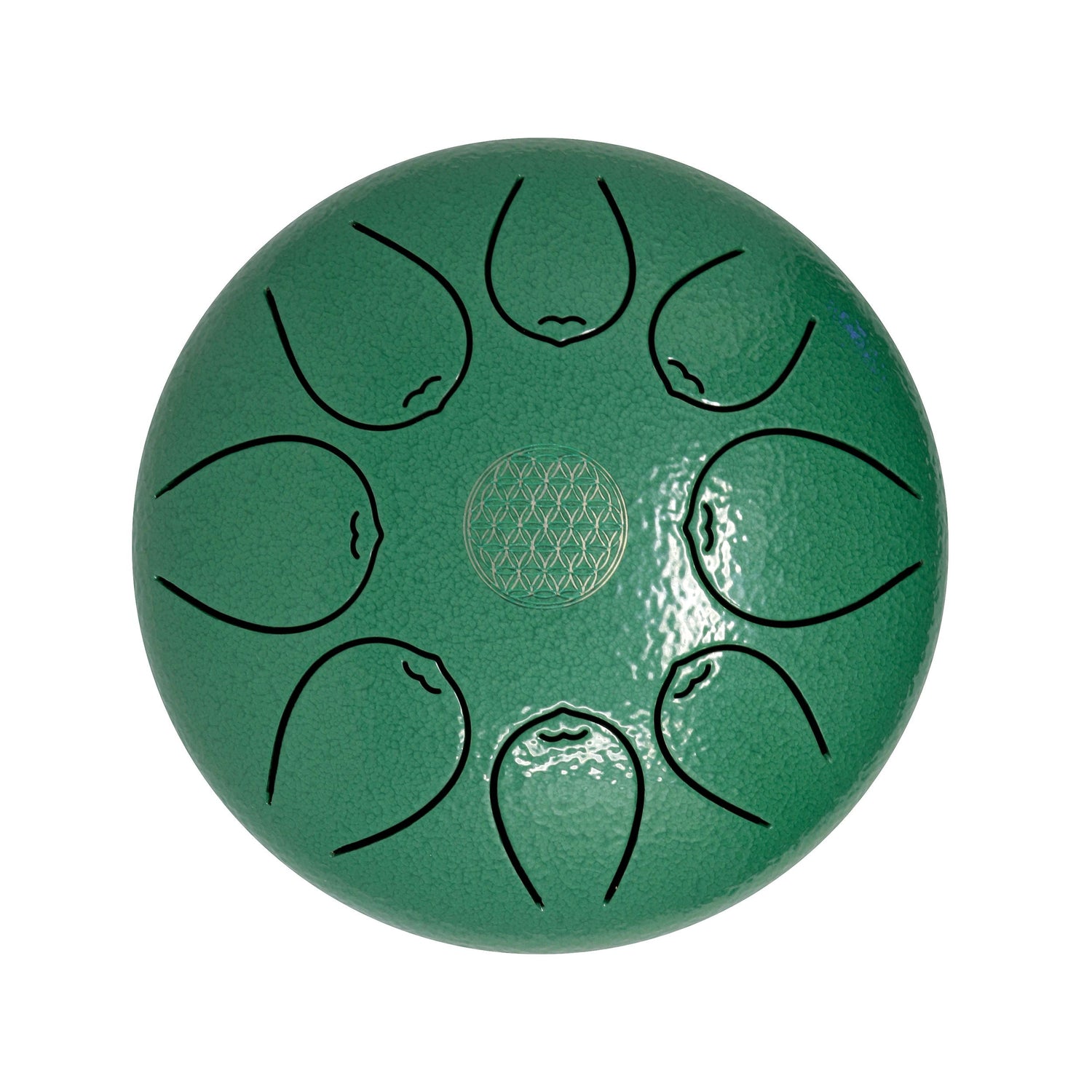 20cm Pentatonic Steel Singing Drum - Metal Green