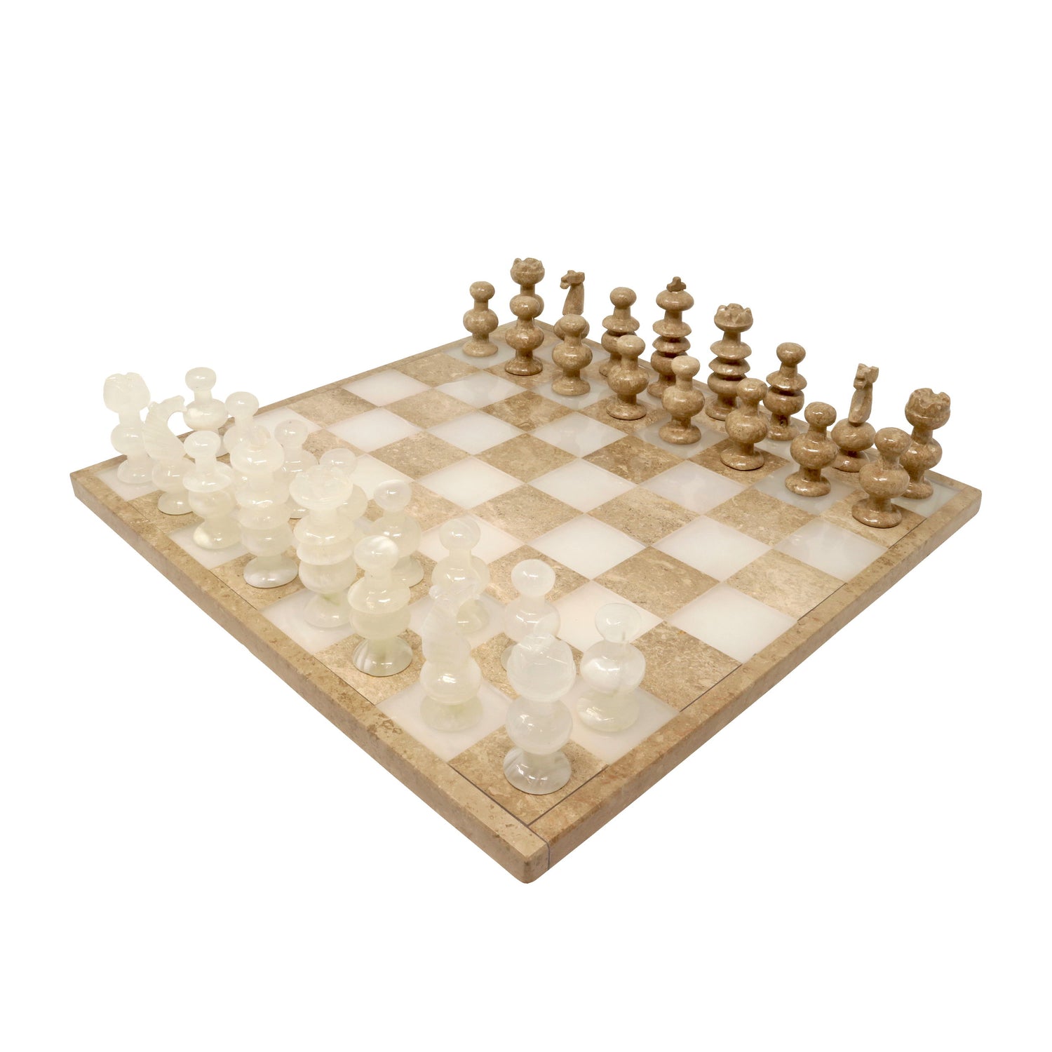 Hand Carved Mexican Onyx Stone Chess Set