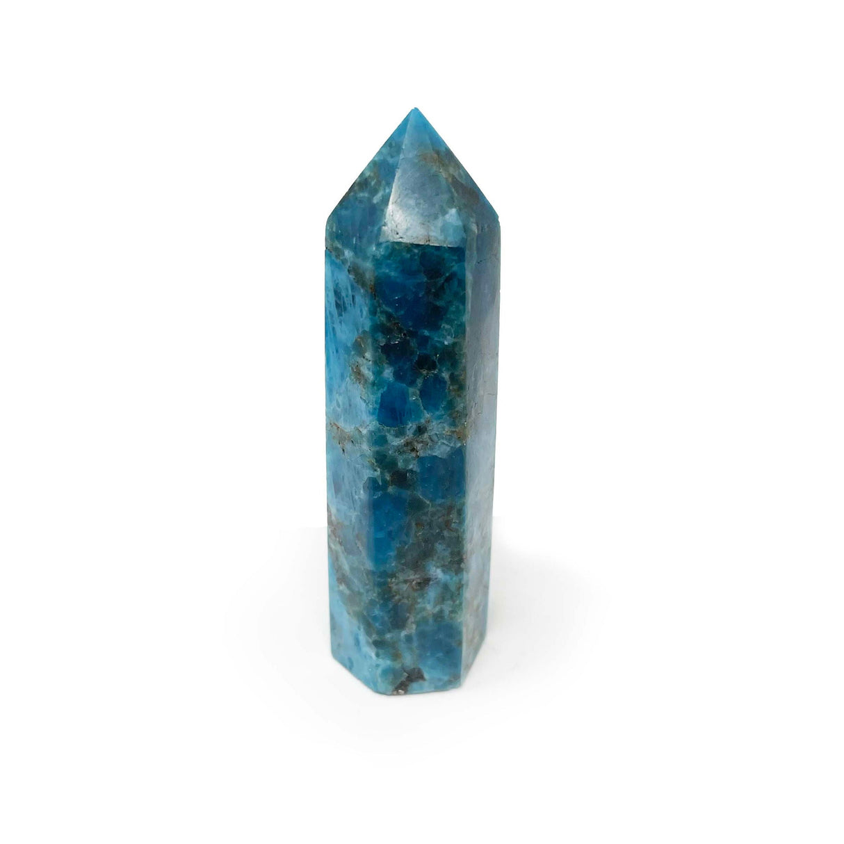 Blue Apatite Point - Cut & Polished