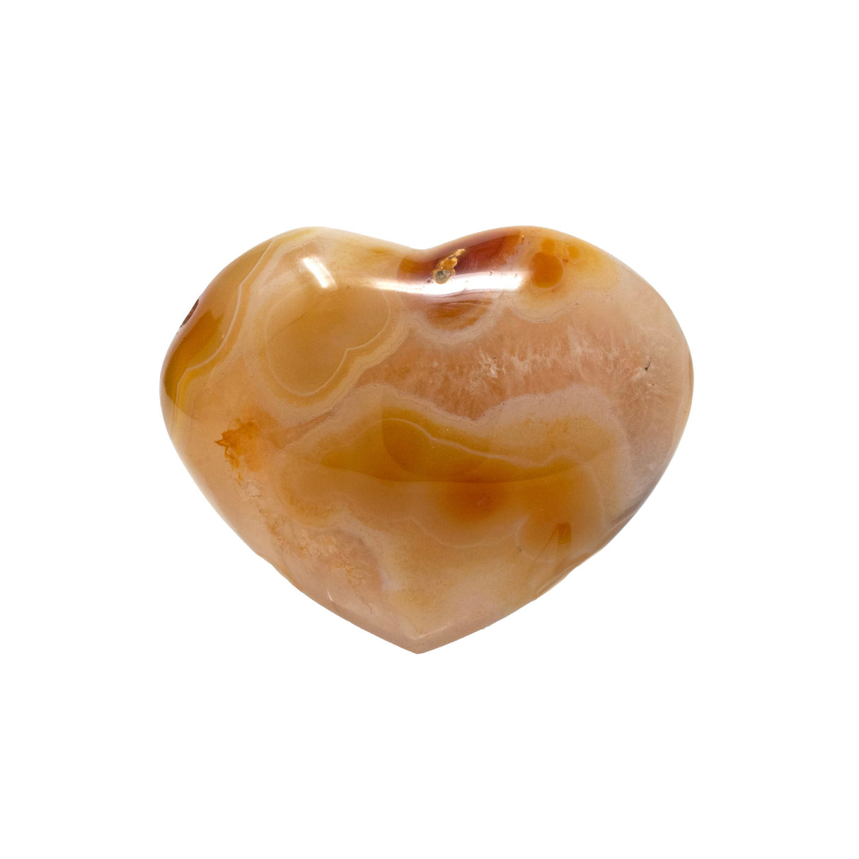 Carnelian Heart on Lucite Stand