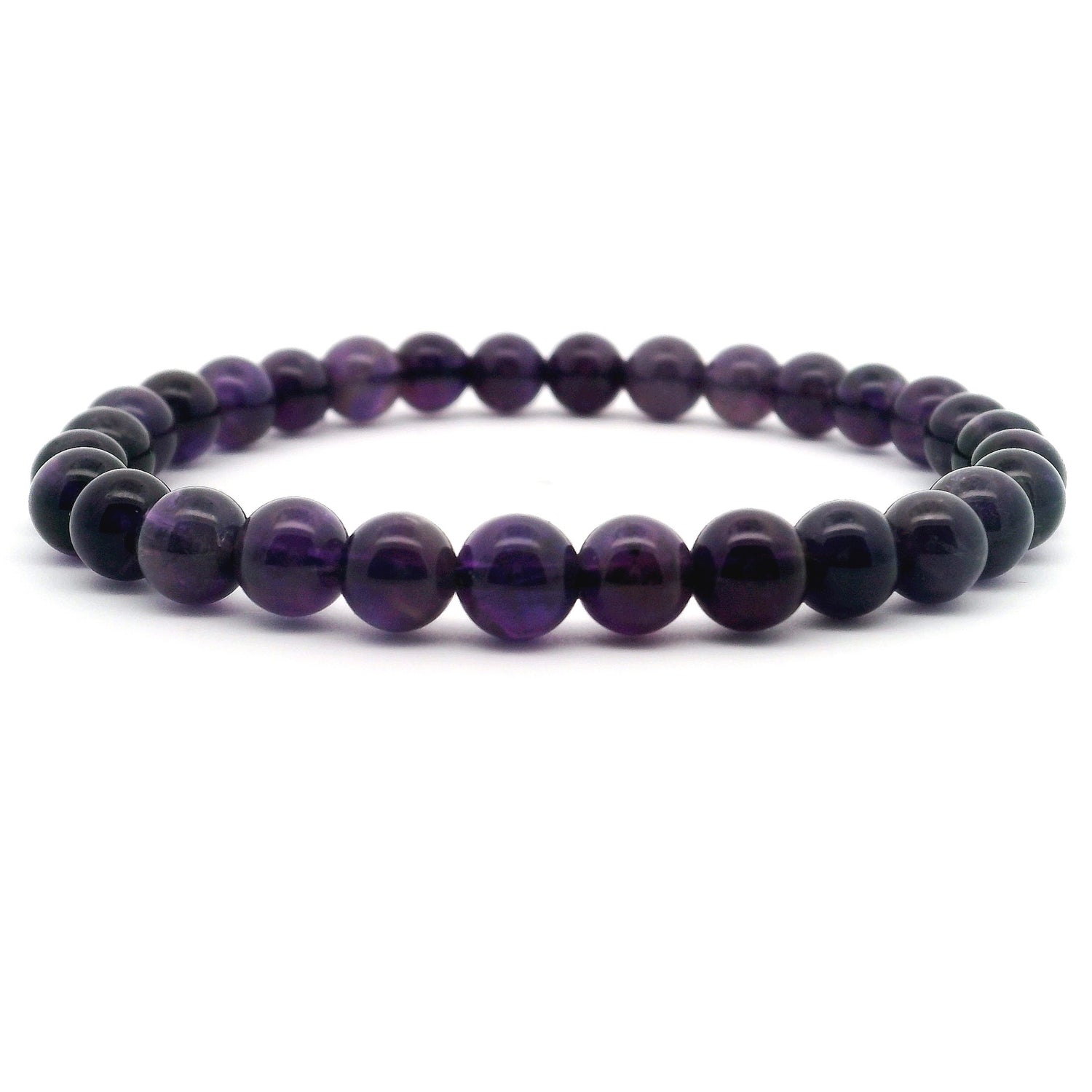 Amethyst Beaded Bracelet 6mm Rounds
