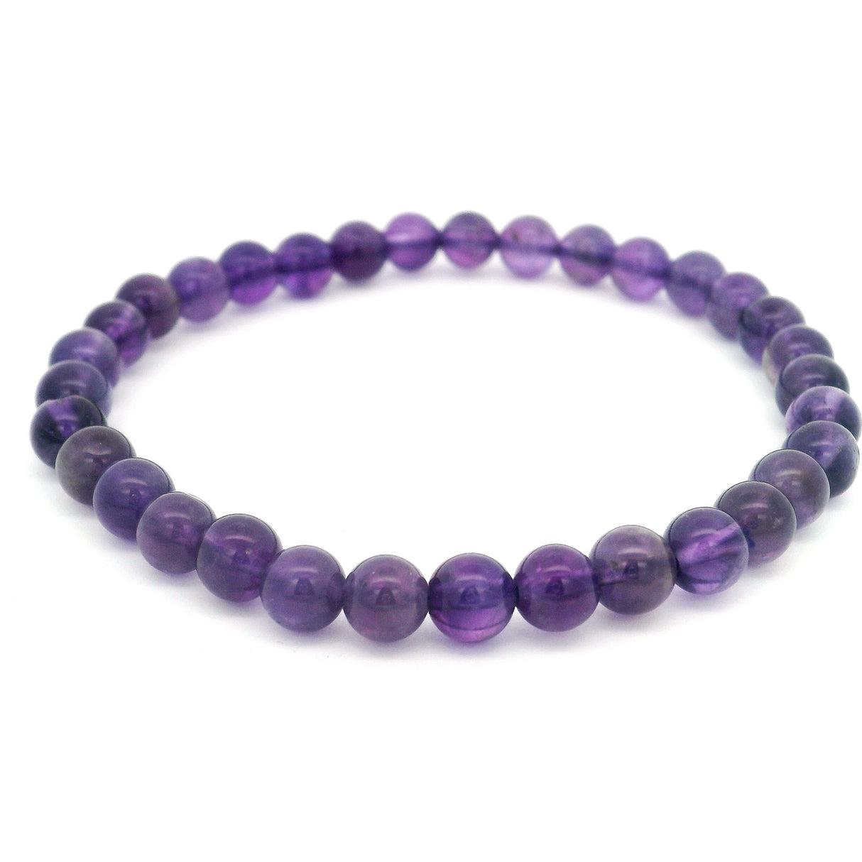 Amethyst Beaded Bracelet 6mm Rounds