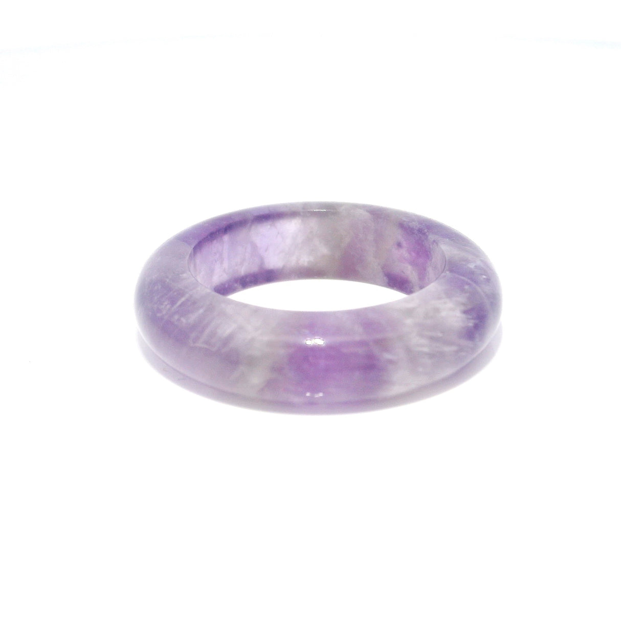 Amethyst Gemstone Ring - Solid Stone Carving