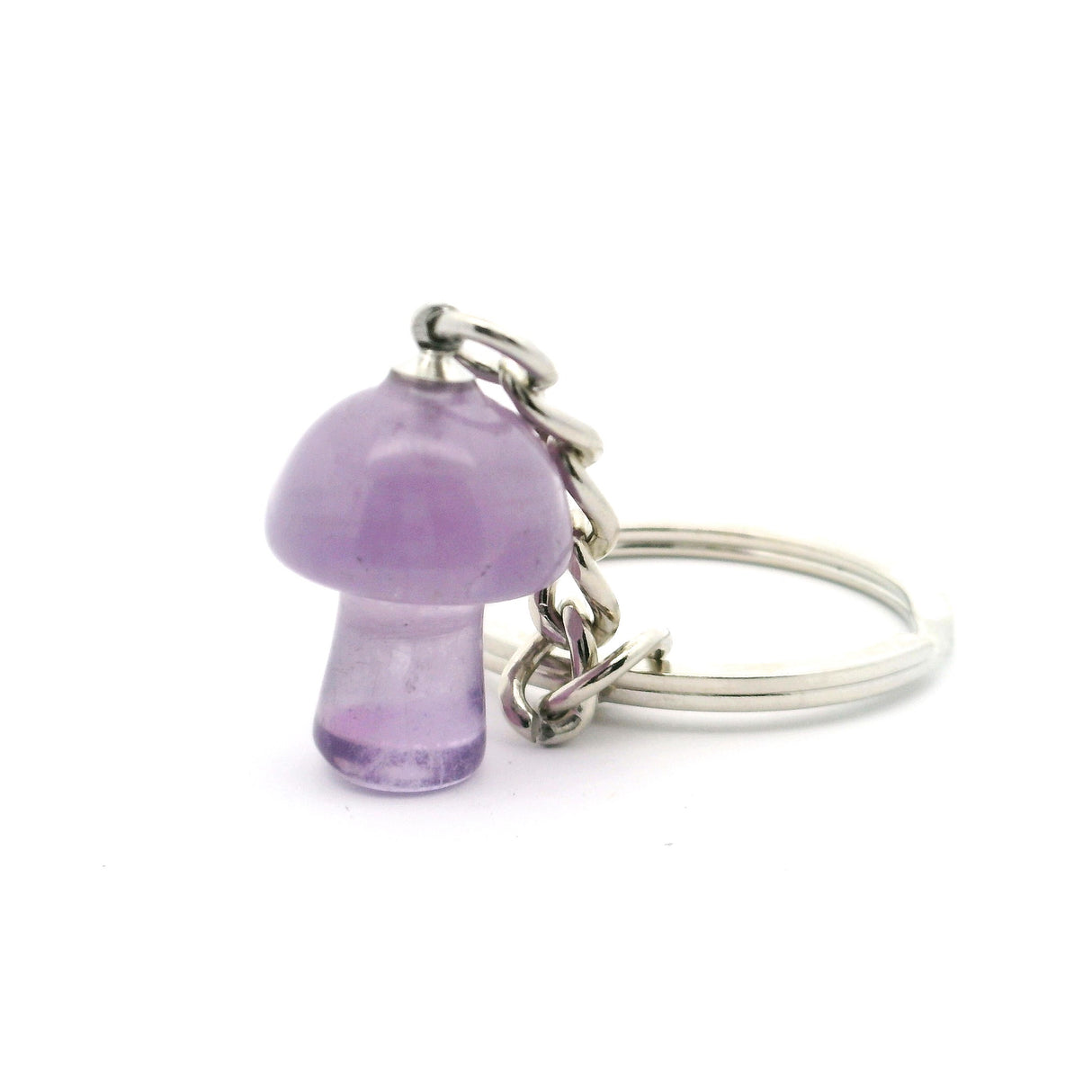 Amethyst Mushroom Keychain
