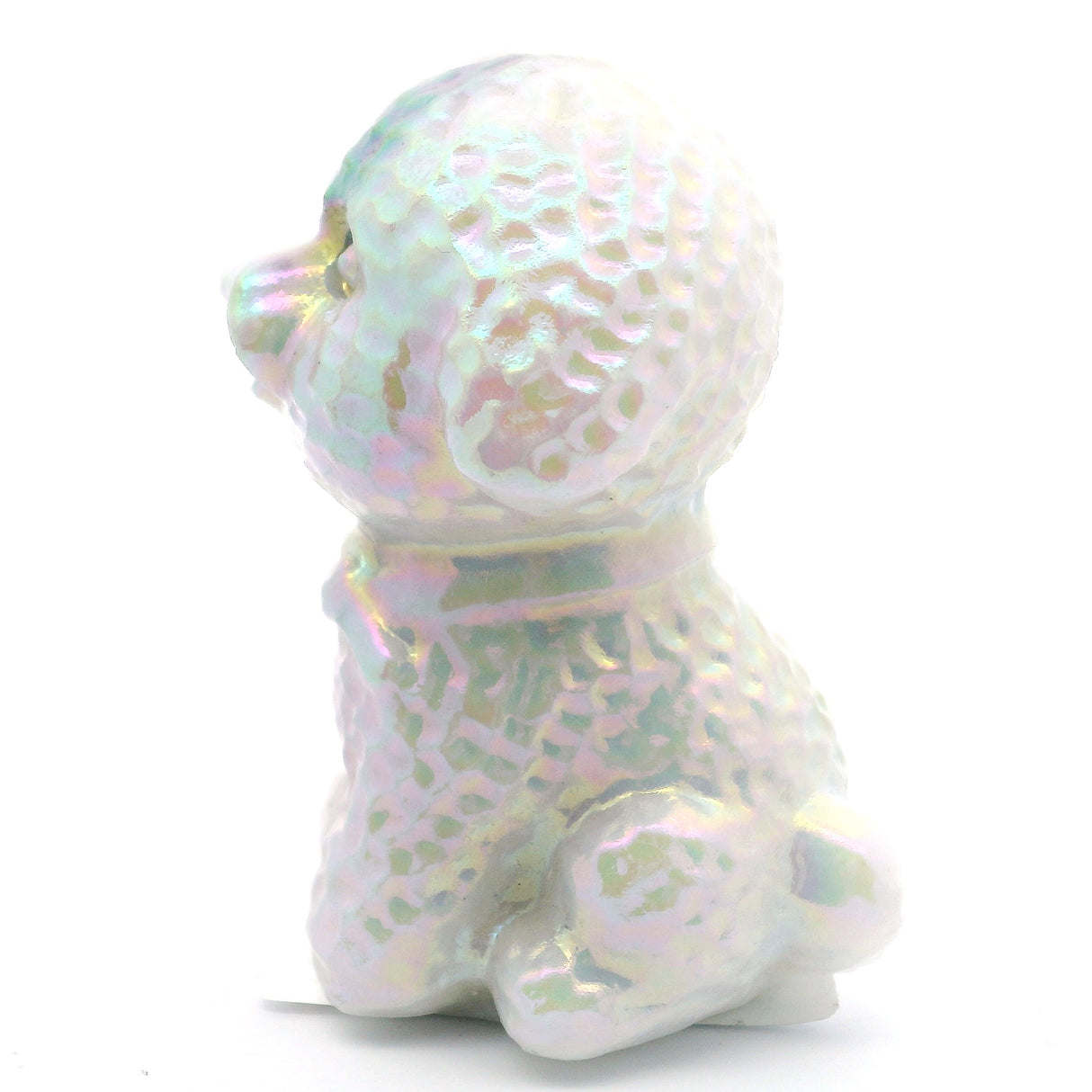 2.5' Aura White Jade Dog Carving