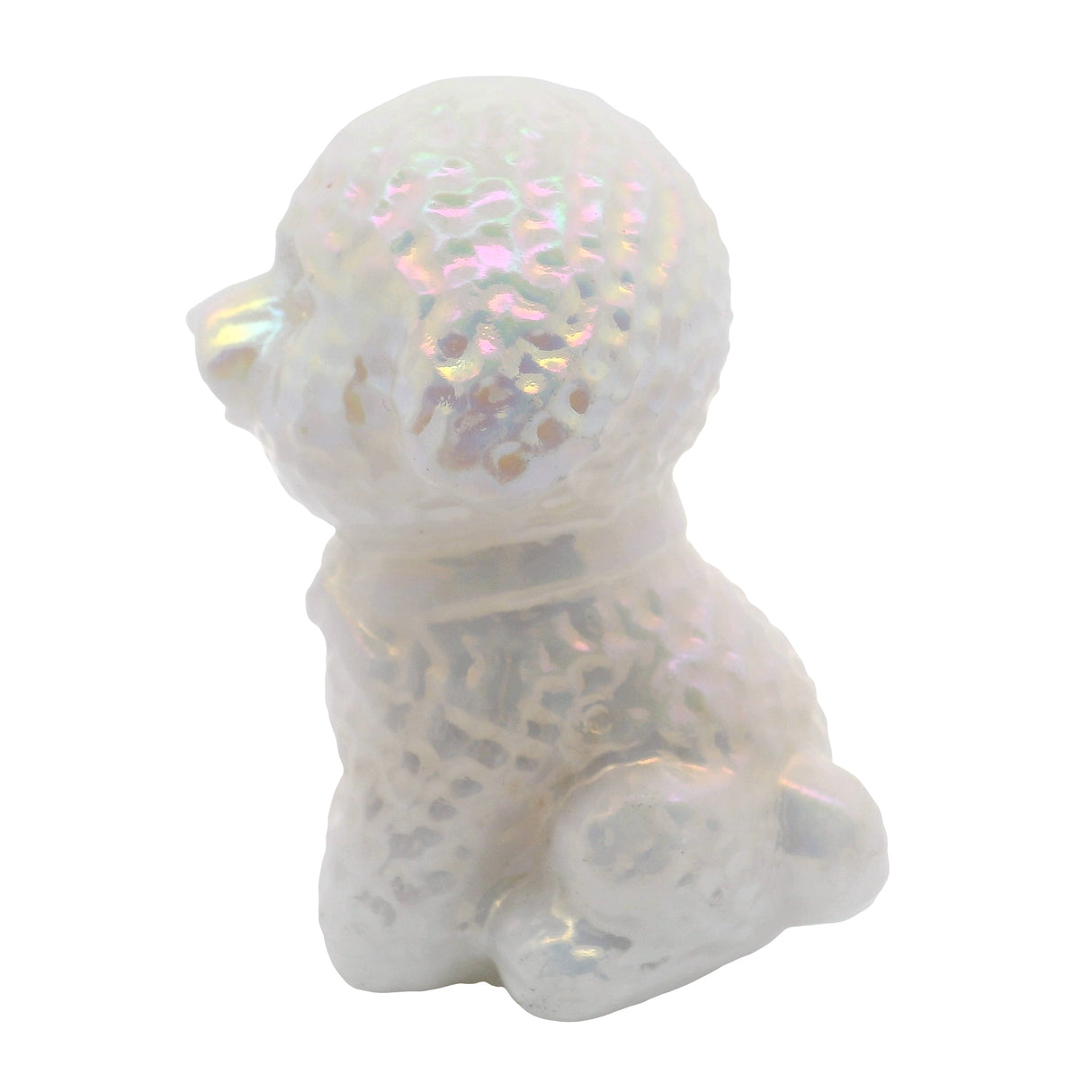 2.5' Aura White Jade Dog Carving