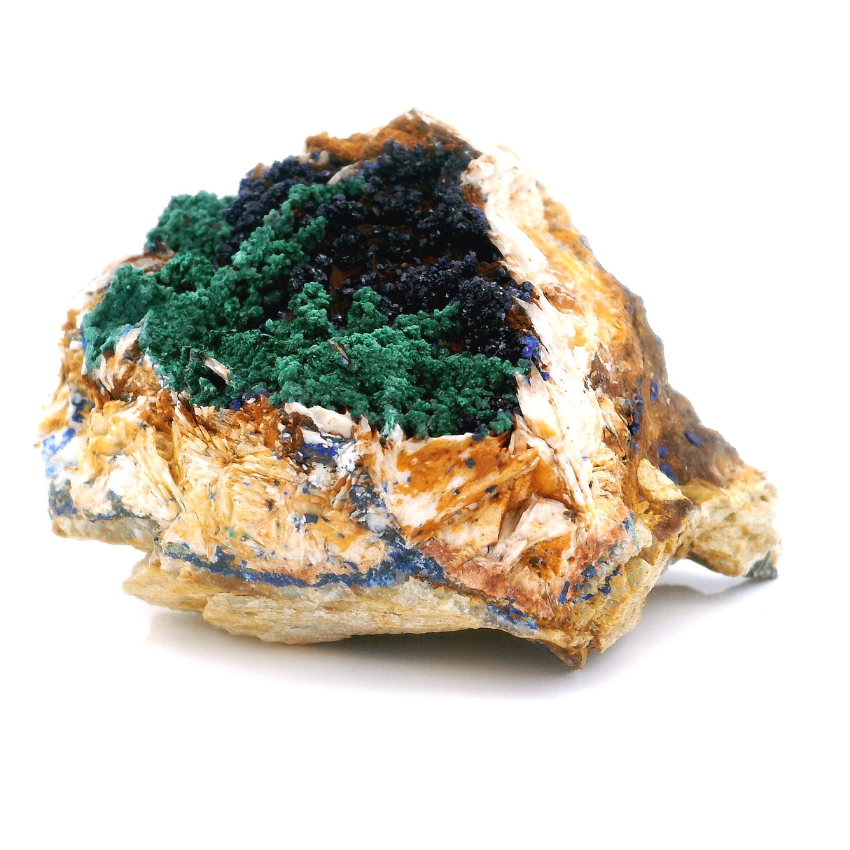 Azurite Malachite Specimen on Lucite Stand