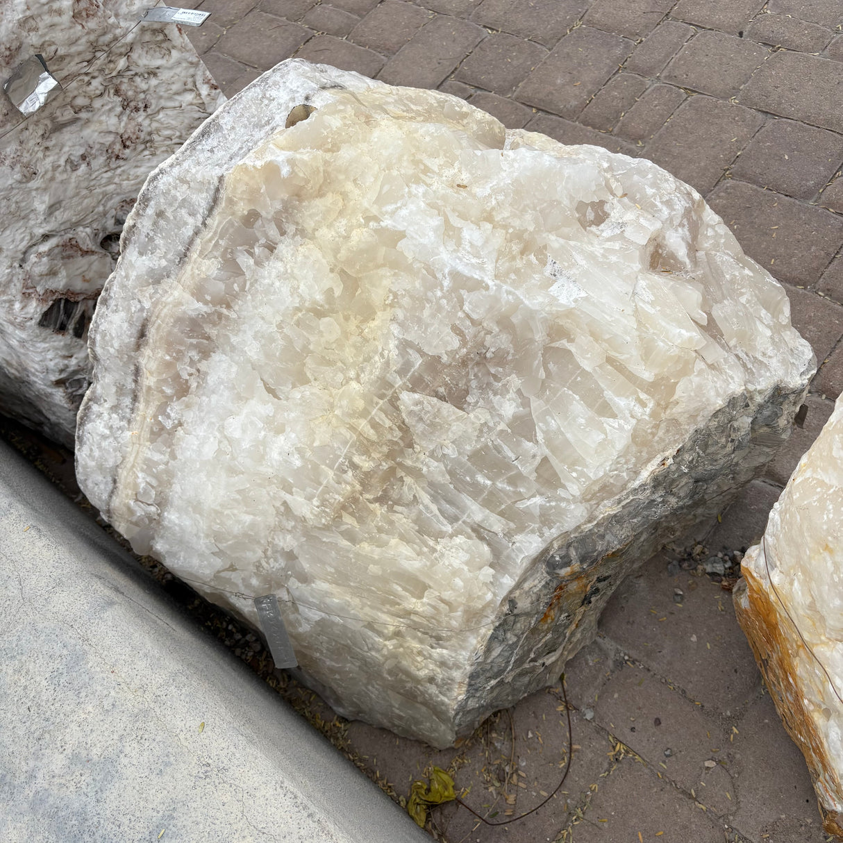 Iced Gray Onyx Fountain - Rough Boulder