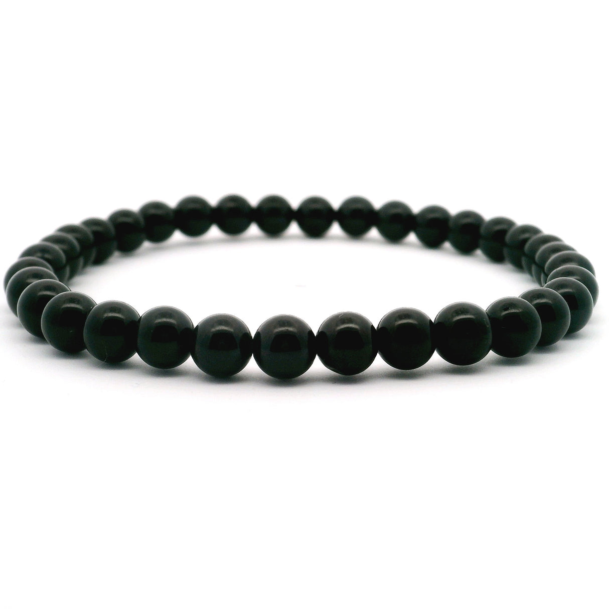 Black Onyx 6mm Round Beaded Bracelet