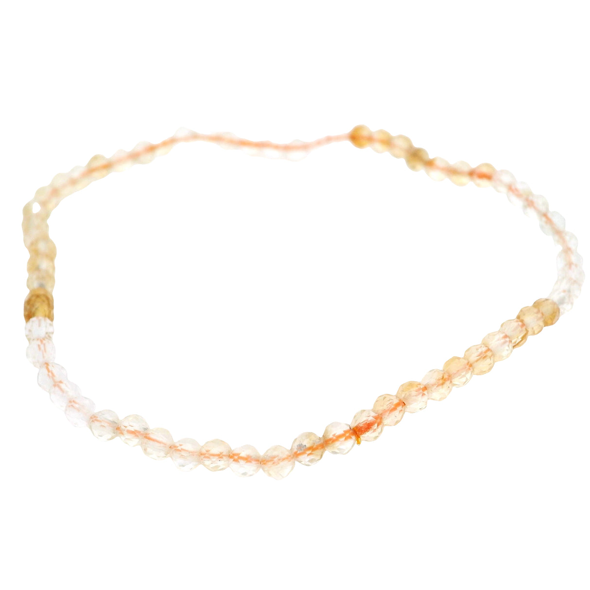 Faceted Citrine Beaded Bracelet - 3mm