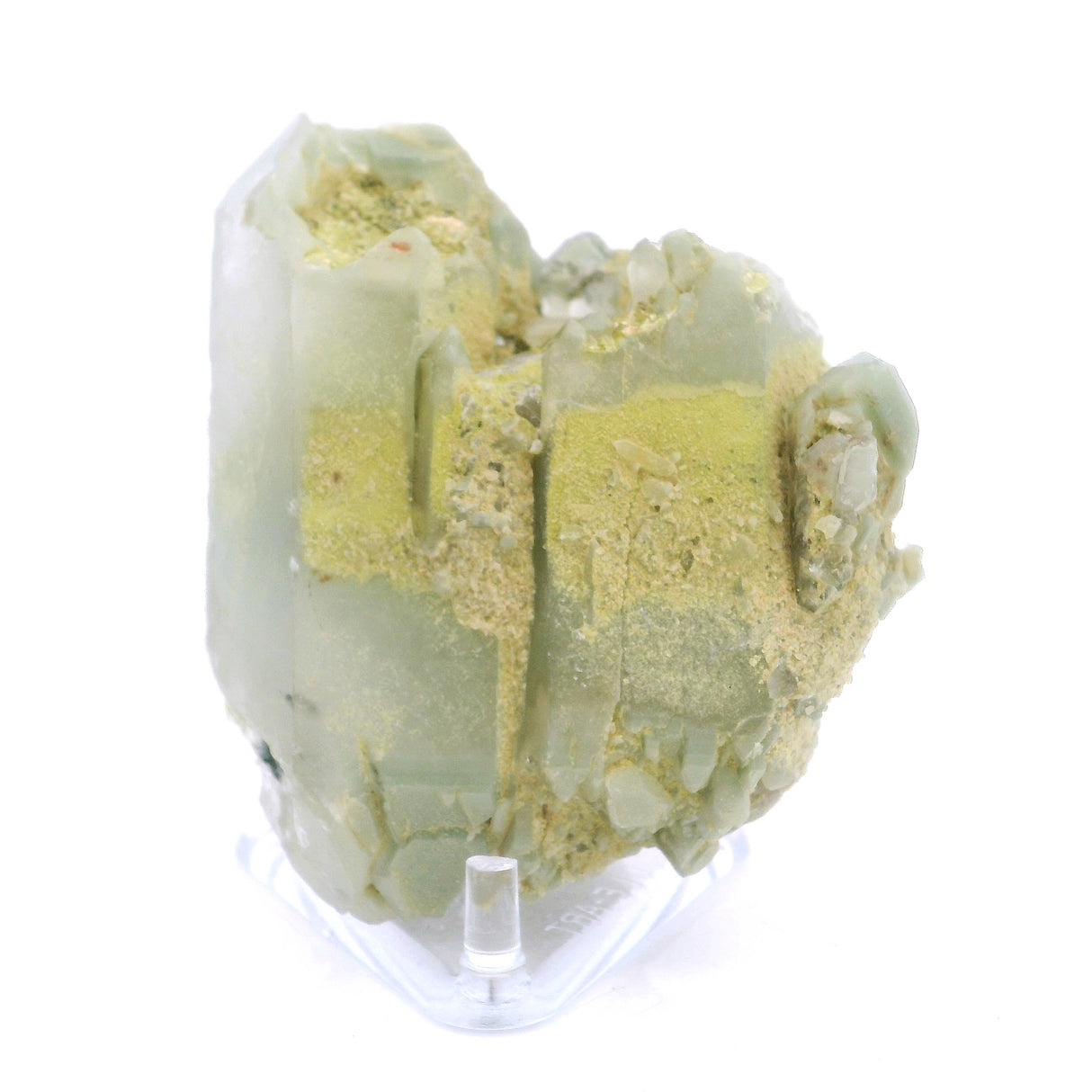 Chlorite Quartz Crystal Cluster on Lucite Stand