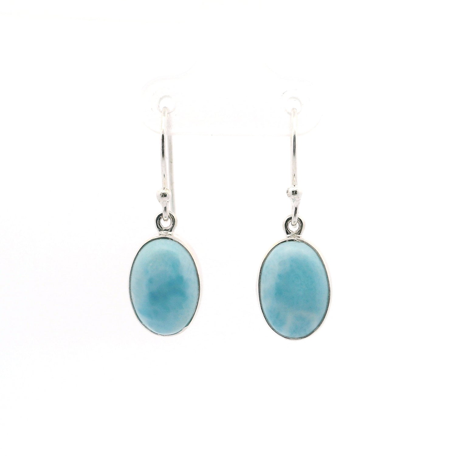 Larimar Oval Dangle Earrings