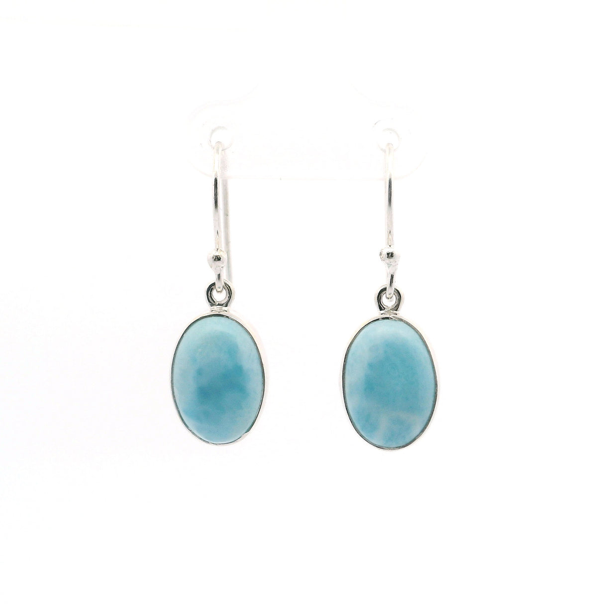 Larimar Oval Dangle Earrings