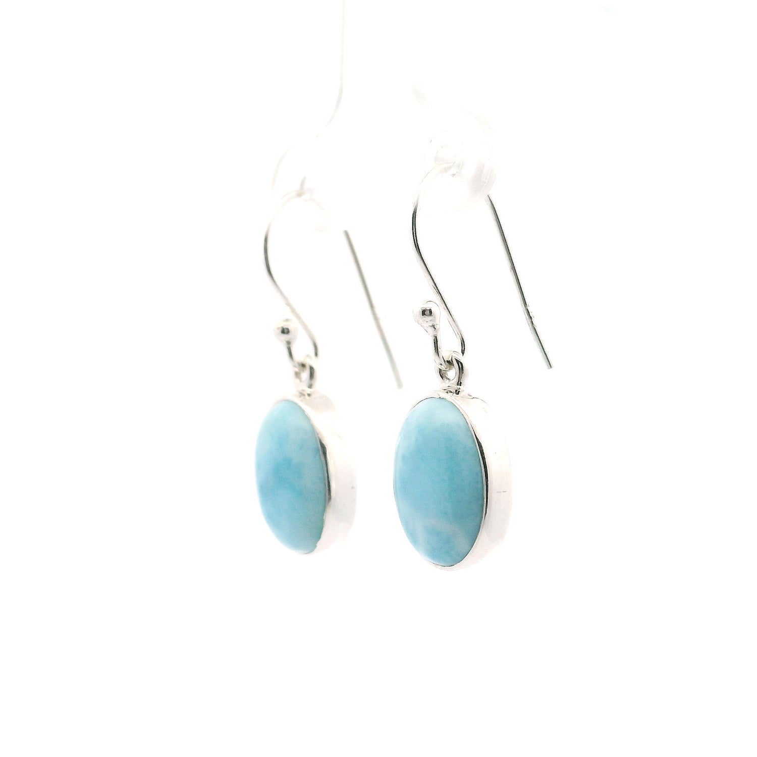 Larimar Oval Dangle Earrings