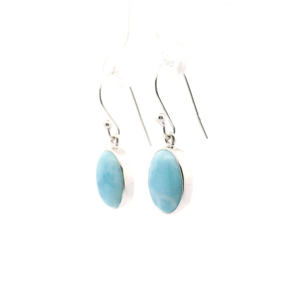 Larimar Oval Dangle Earrings
