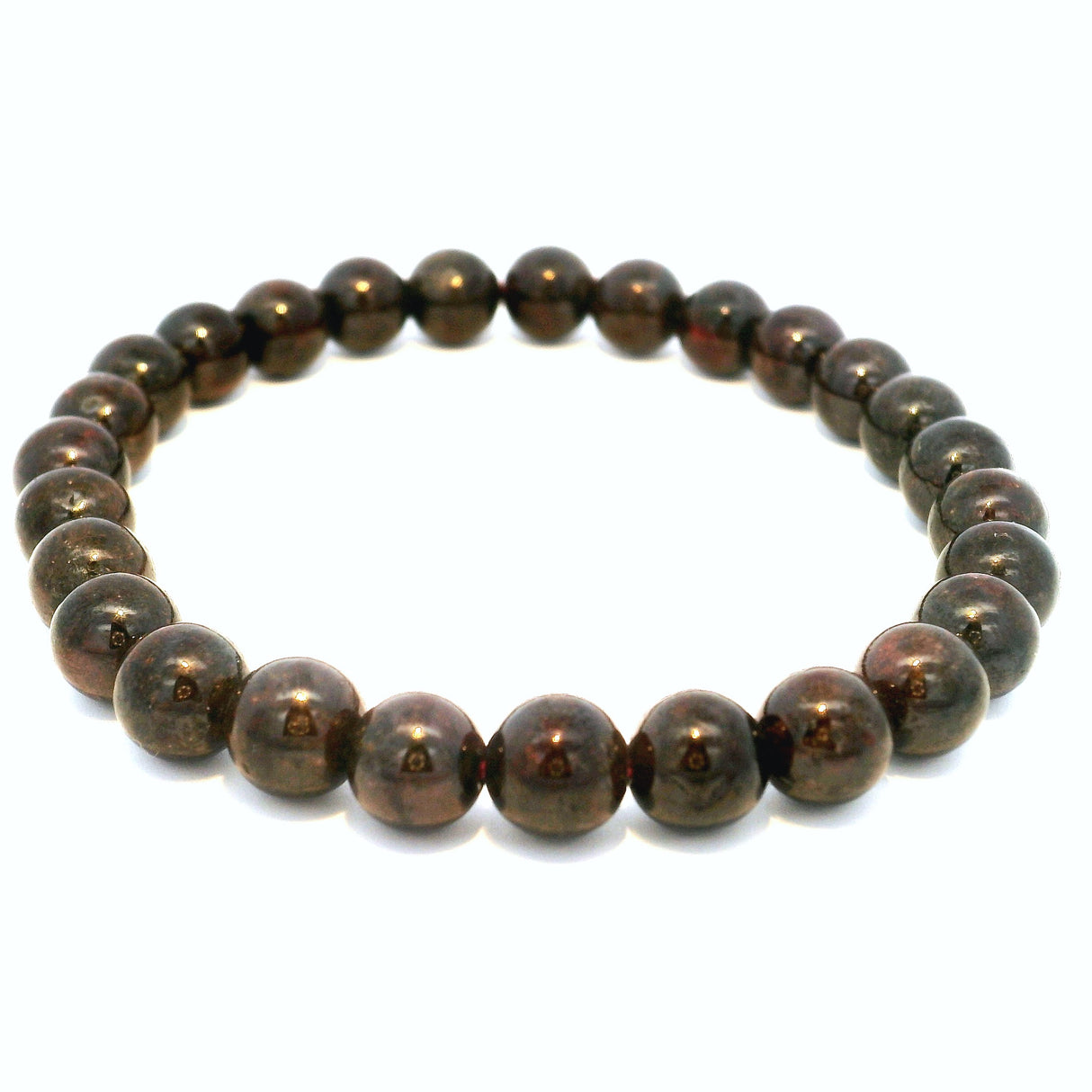 Garnet 6mm-7mm Round Beaded Bracelet