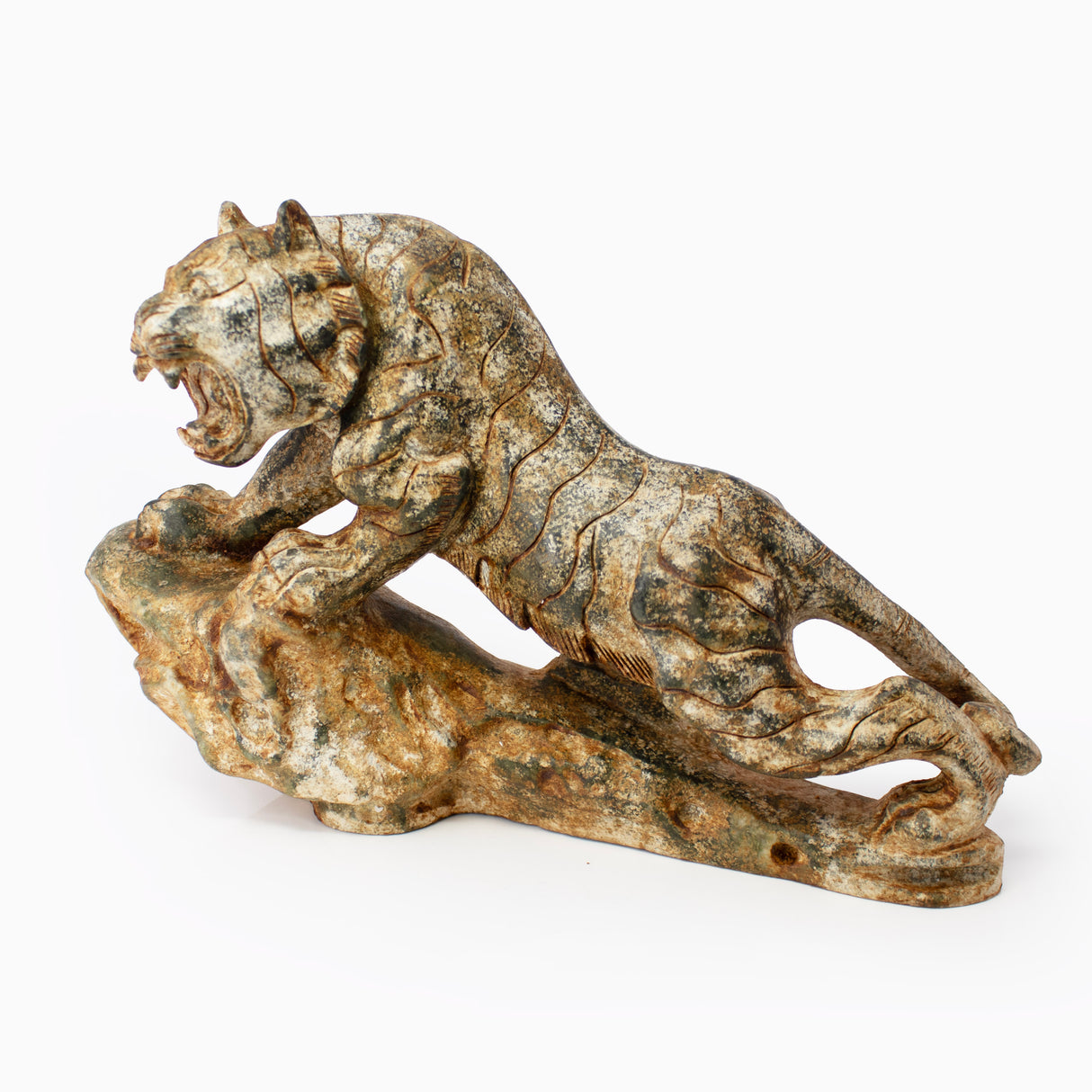Old Jade Tiger Carving - Looking Left