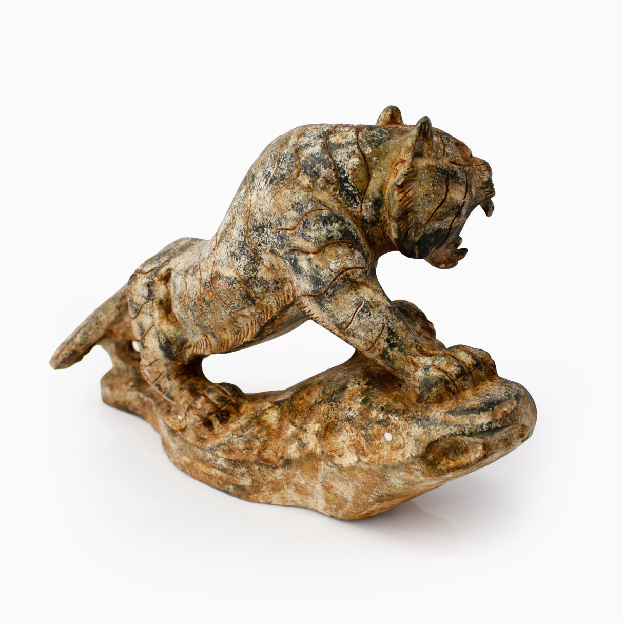 Old Jade Tiger Carving - Looking Left