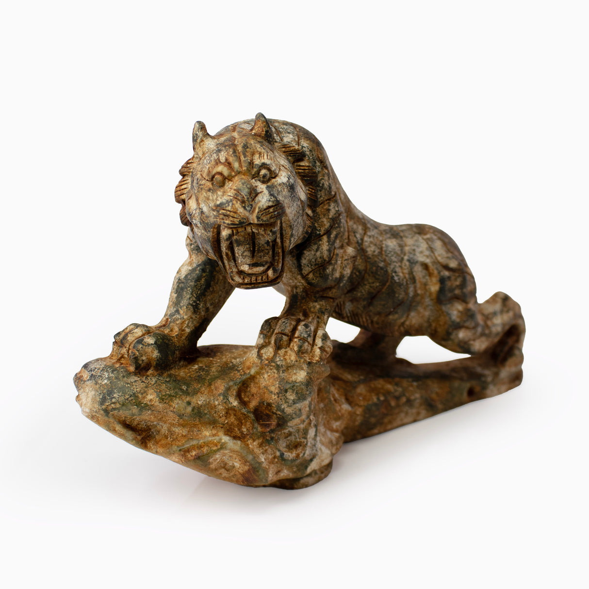 Old Jade Tiger Carving - Looking Left