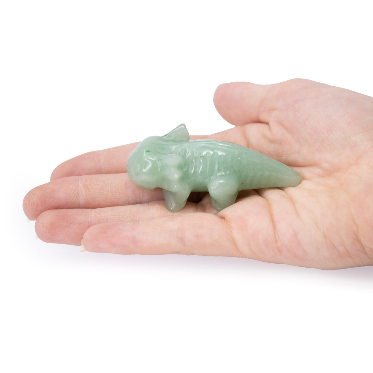 Green Aventurine Axolotl Carving 2.5"