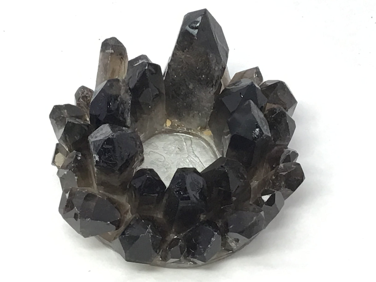 Smoky Quartz Crystal Points Candle Holder