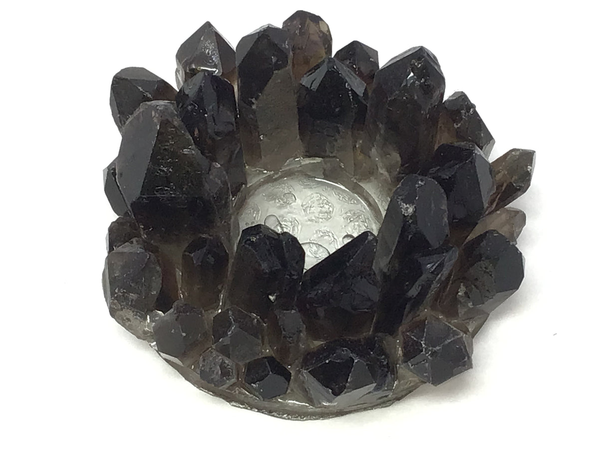 Smoky Quartz Crystal Points Candle Holder