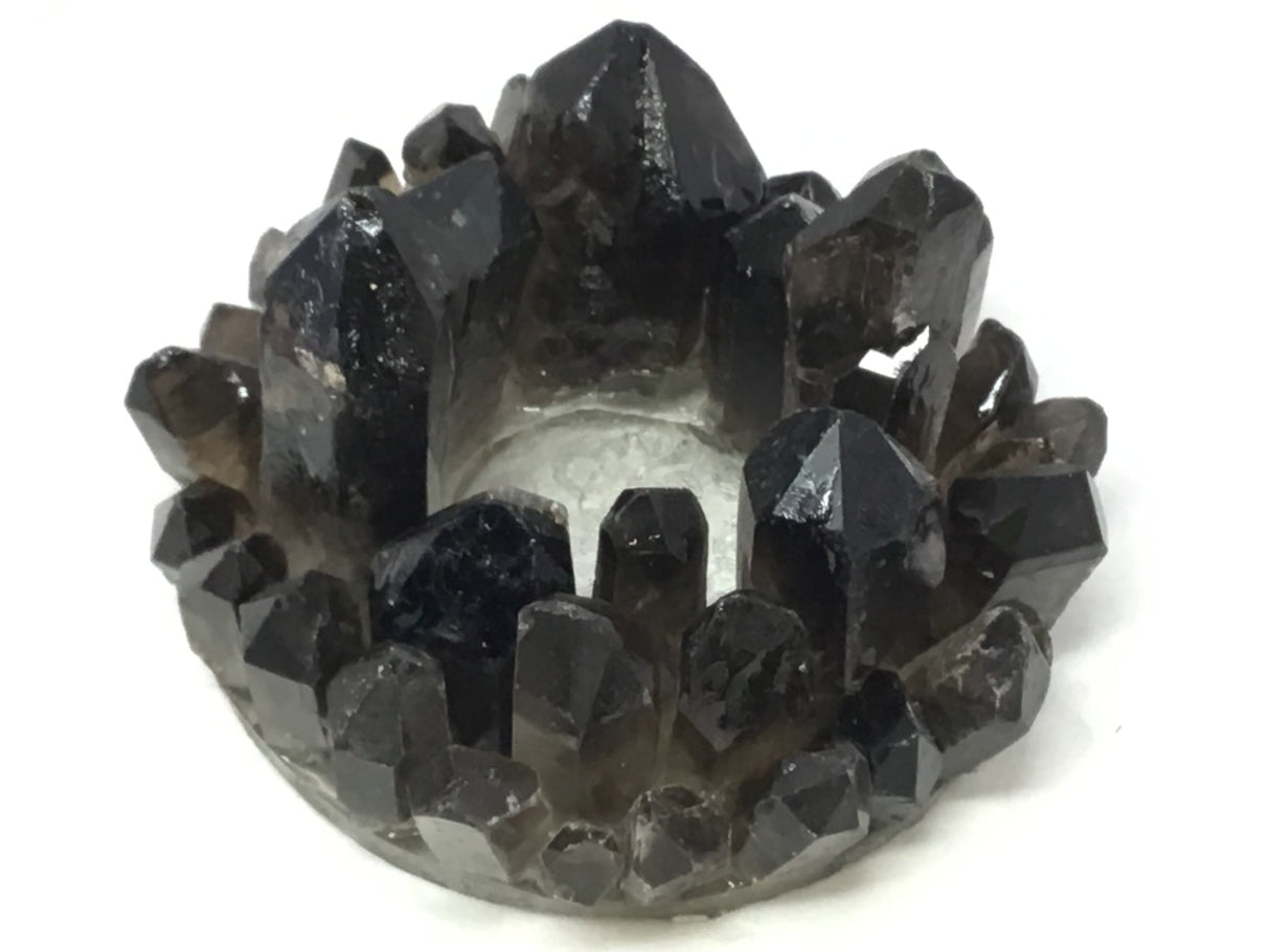 Smoky Quartz Crystal Points Candle Holder