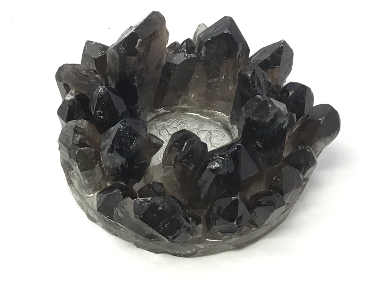Smoky Quartz Crystal Points Candle Holder
