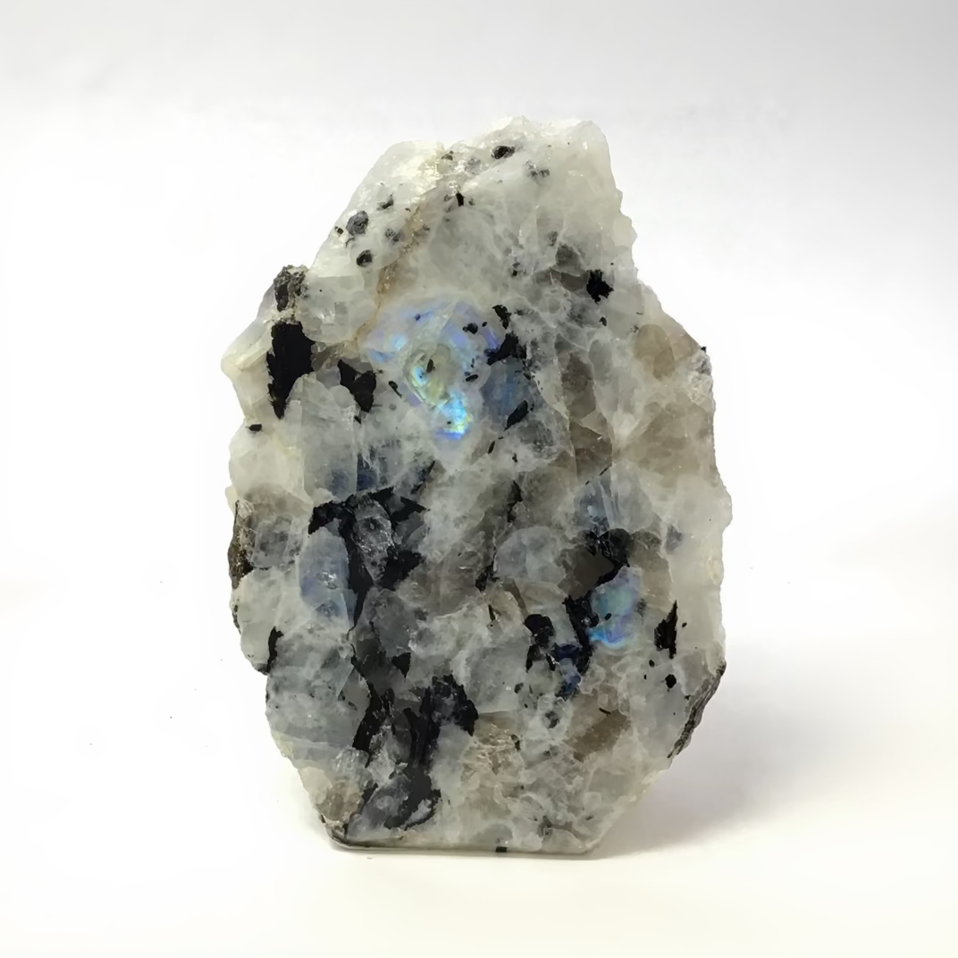 Rainbow Moonstone Specimen - One Side Polish - Medium