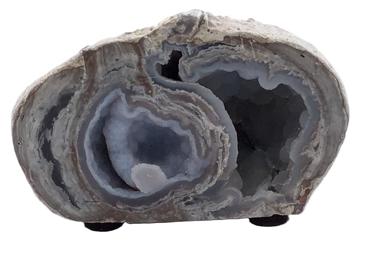 Dugway Geode with Druze - Cut & Felted Base with 2 Druze Pockets