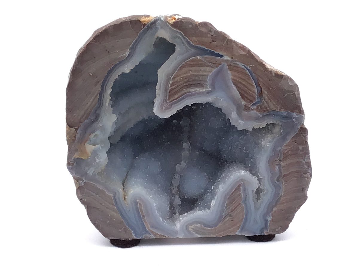Dugway Geode with Druze - Cut & Felted Base with 2-Tone Crystals
