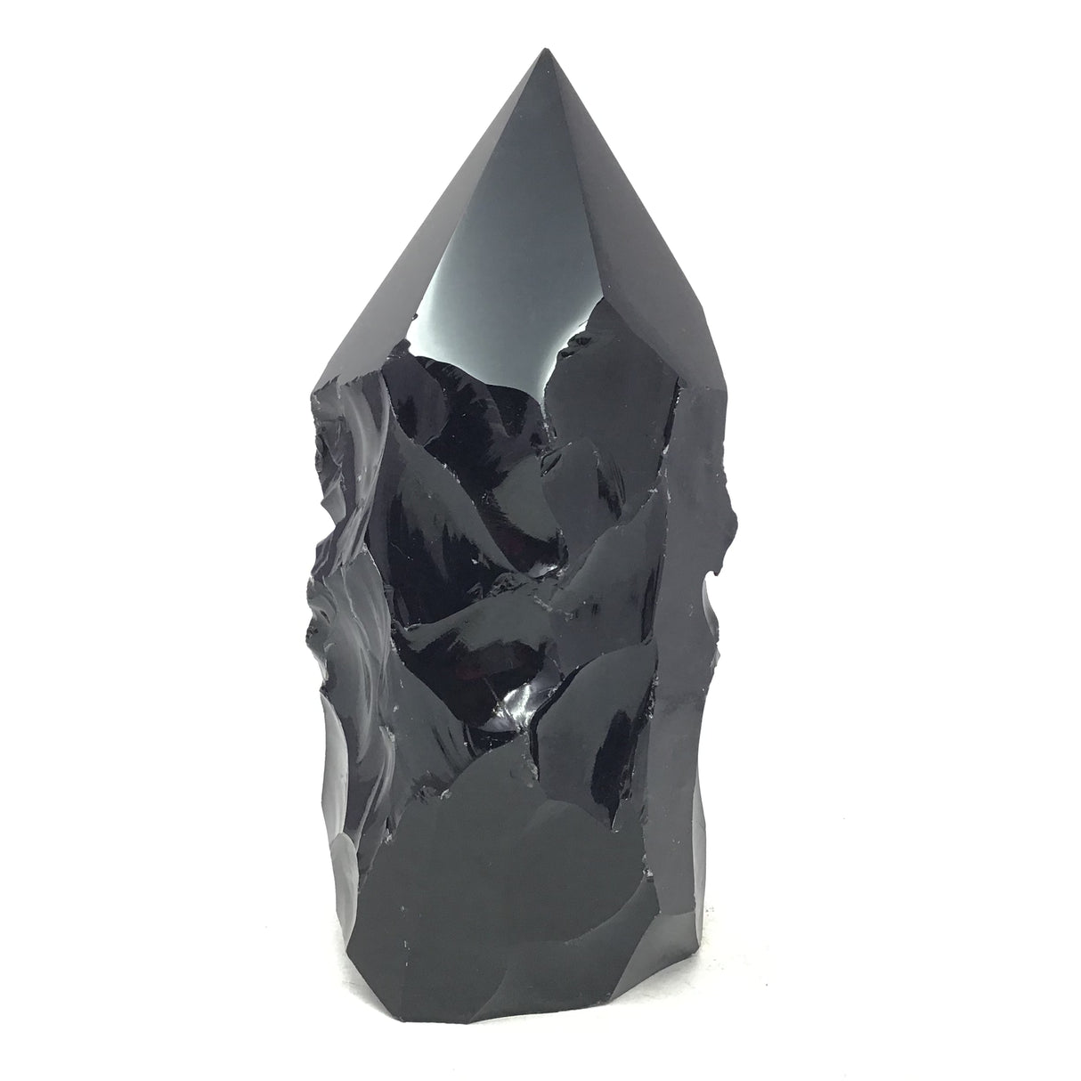 Pointe d'obsidienne noire – Taillée et polie