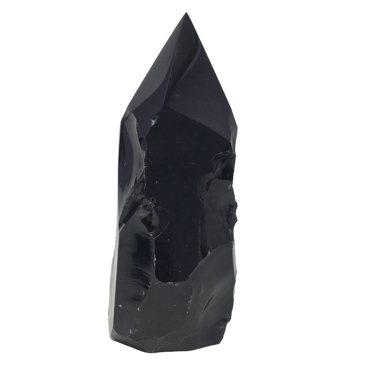 Pointe d'obsidienne noire – Taillée et polie