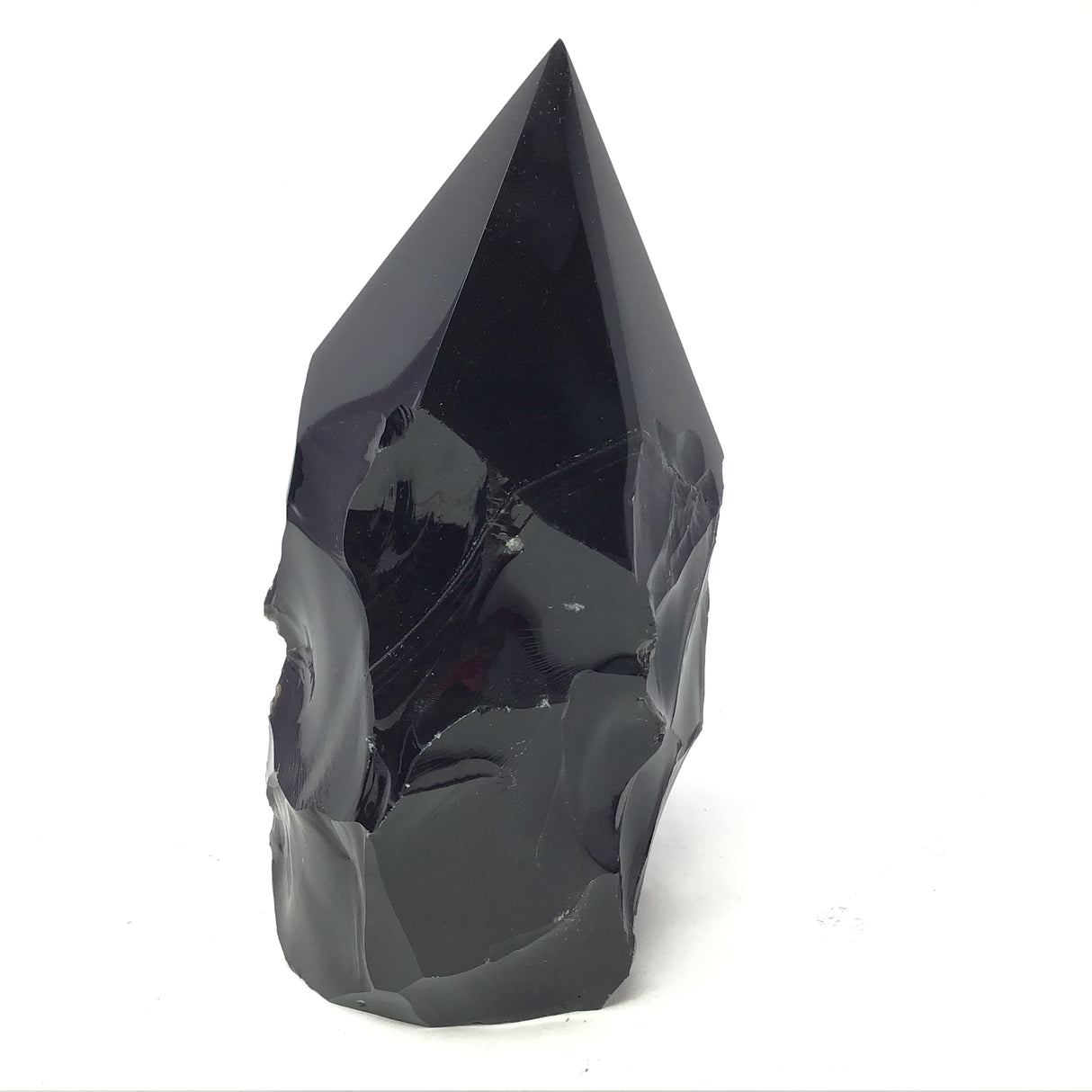 Pointe d'obsidienne noire – Taillée et polie