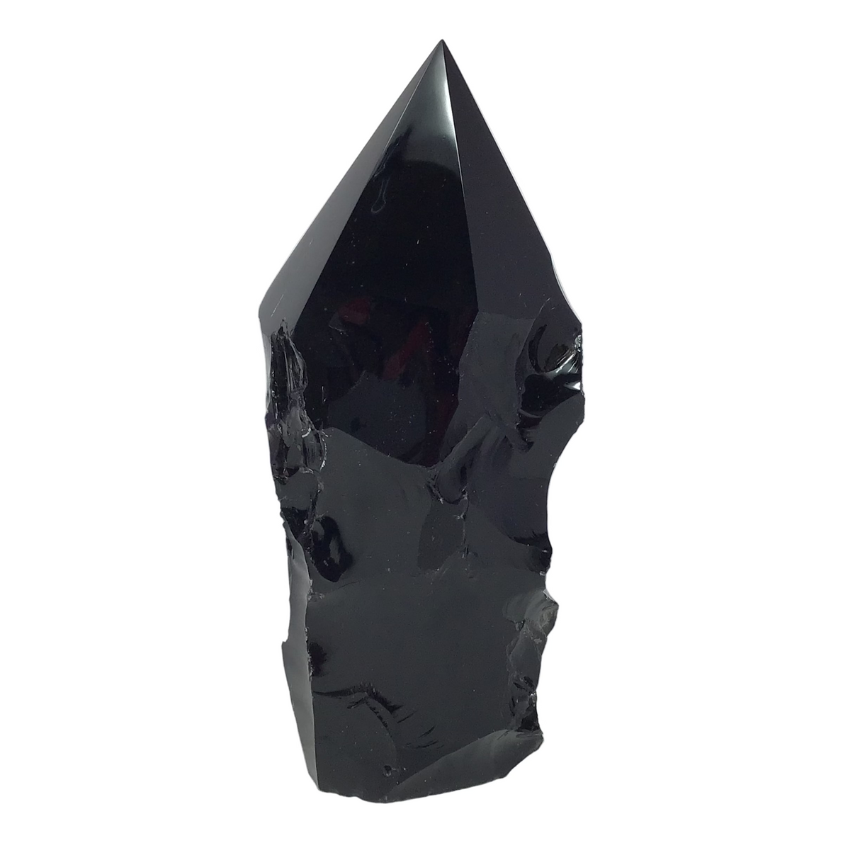 Pointe d'obsidienne noire – Taillée et polie
